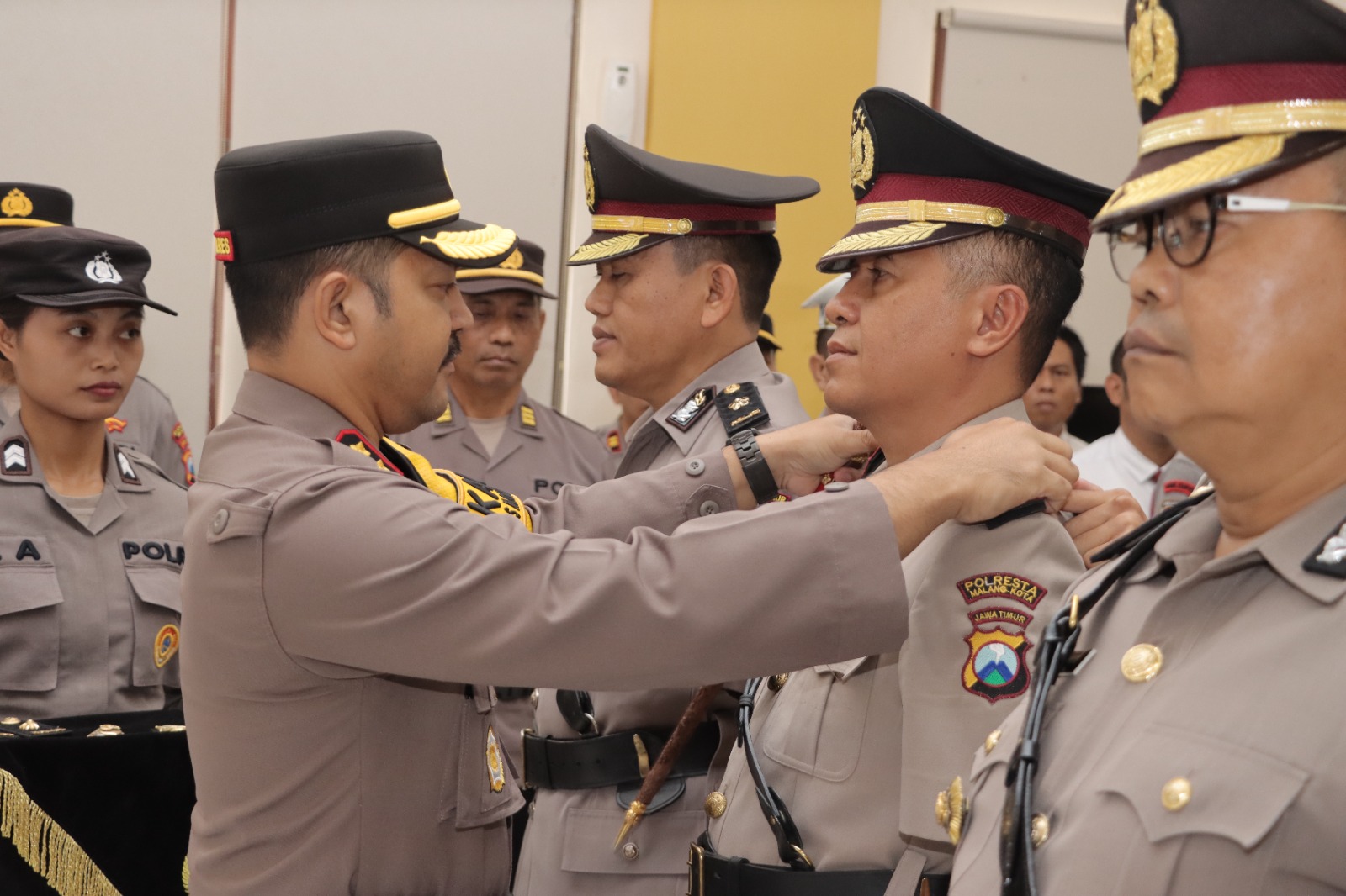 Kapolres Batu Pimpin Sertijab Sejumlah Pejabat