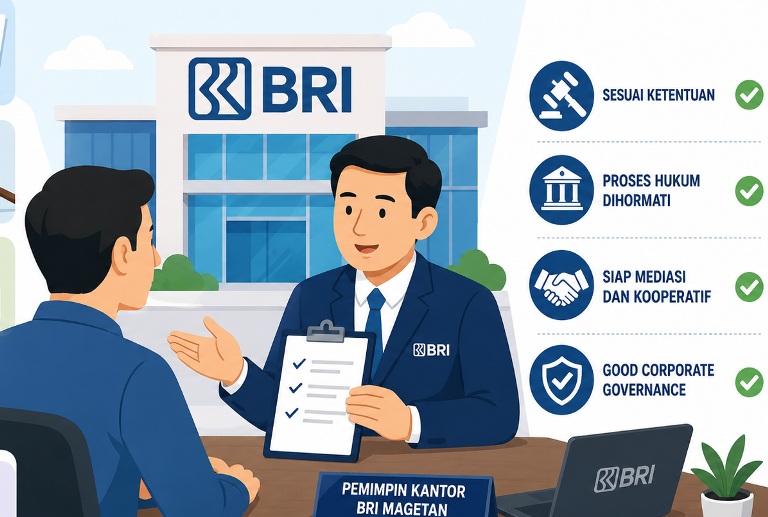 Kantor BRI Magetan Sebut Lelang Aset Nasabah Sudah Sesuai Ketentuan    