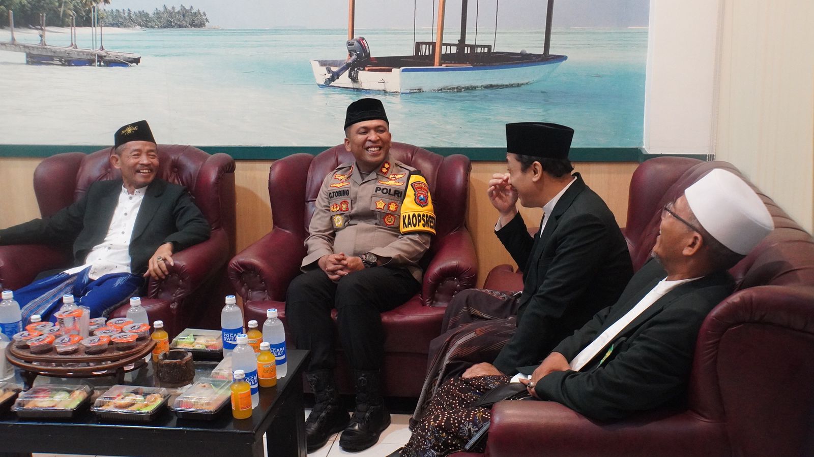 Berkunjung ke PCNU, Kapolresta Sidoarjo Ajak Tangkal Hoaks Jelang Pemilu 2024