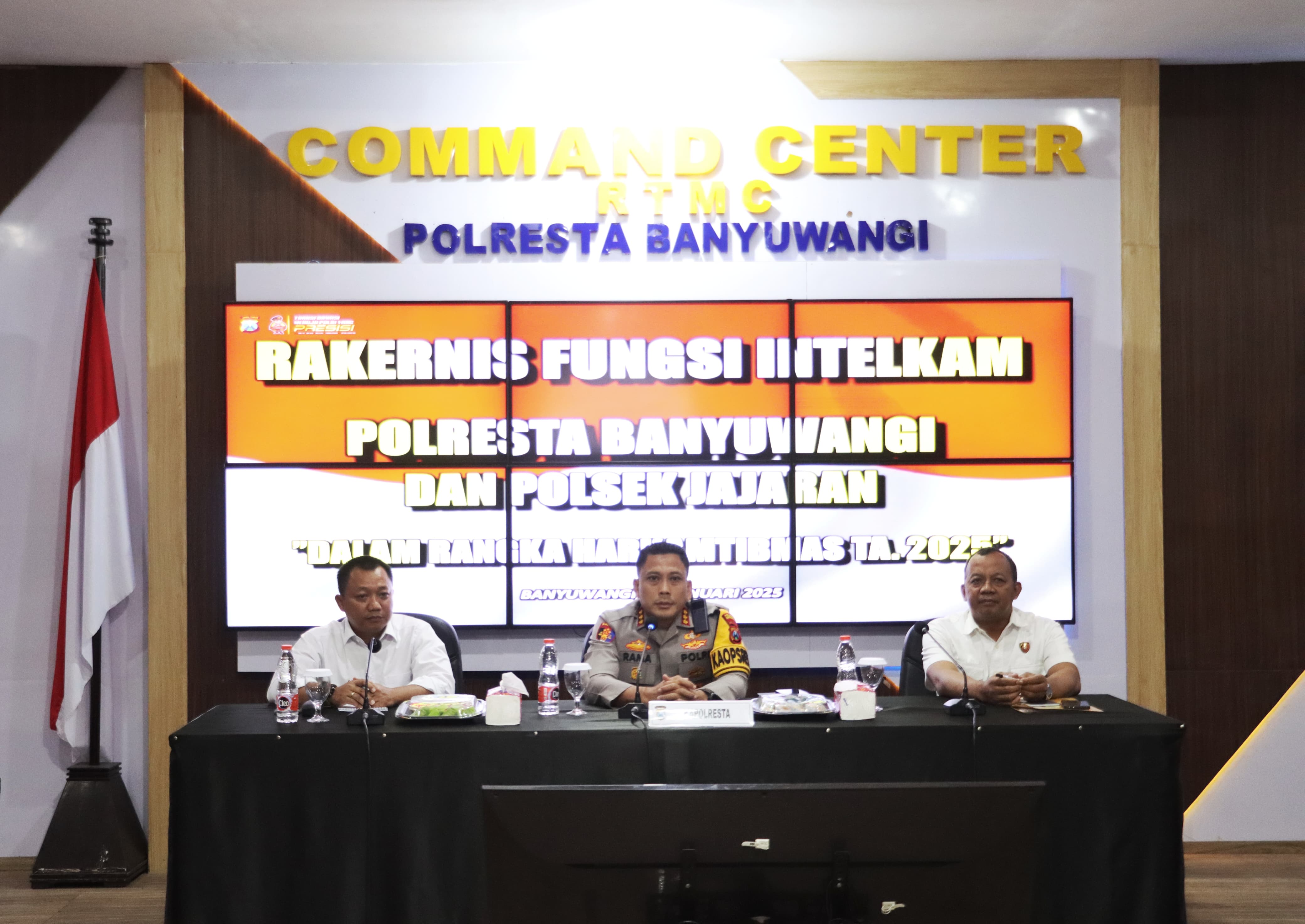Kapolresta Banyuwangi Pimpin Rakernis Fungsi Intelkam di Command Center