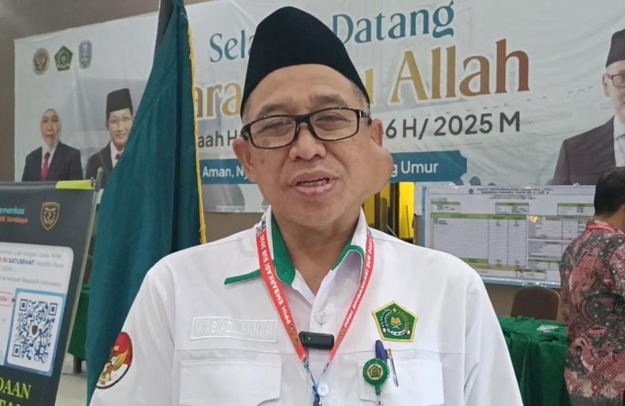 Jemaah Haji Kloter Terakhir Tiba di Debarkasi Surabaya