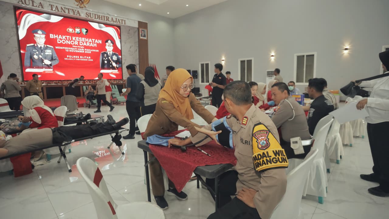 Bhakti Kesehatan Donor Darah Polres Blitar, Wujud Semangat Kemanusiaan