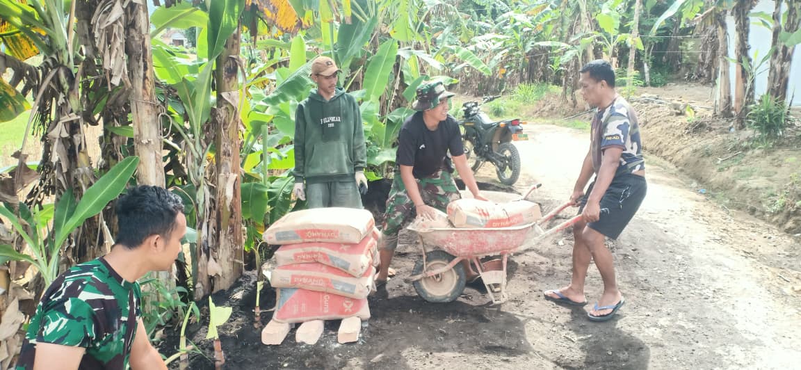 Satgas TMMD 127 Percepat Pengecoran RTLH di Mandala