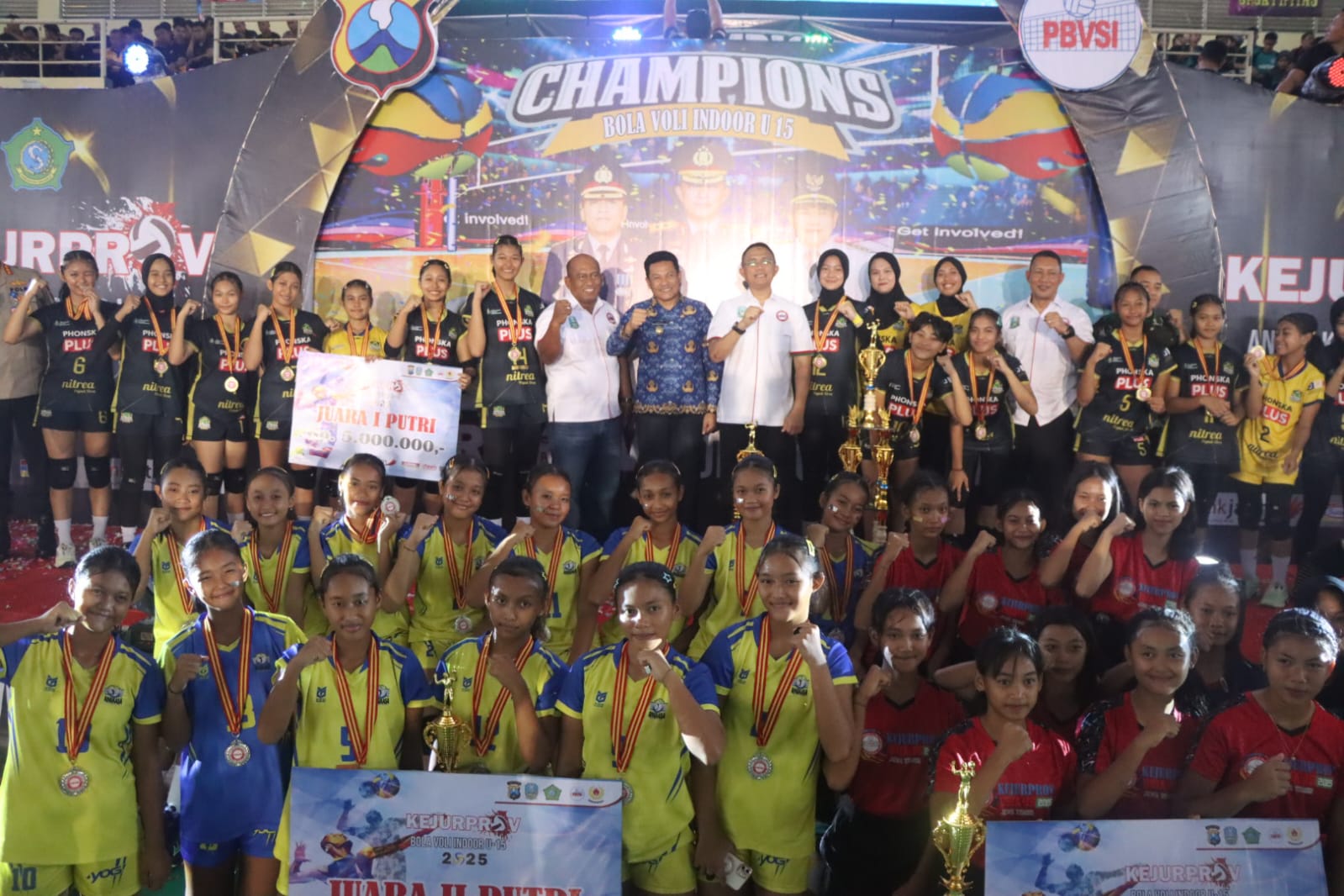 Kapolda Jatim Semangati Puncak Kejurprov Bola Voli U-15 