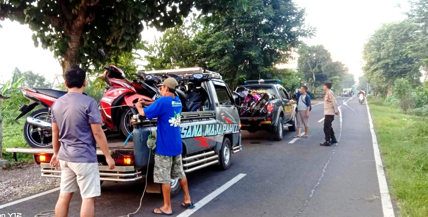 Polsek Jombang Jember Amankan 13 Motor Balap Liar Jelang Sahur