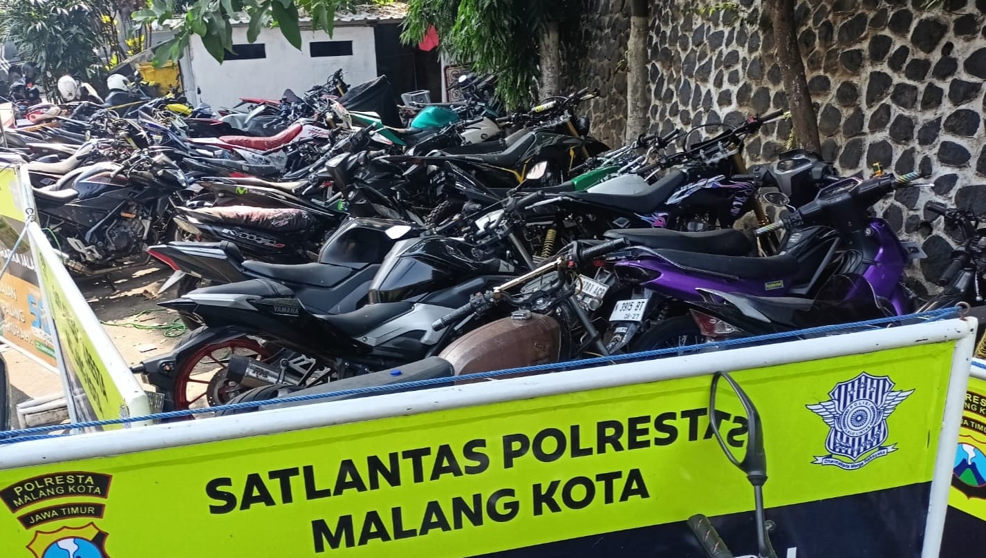 Sepekan, Polresta Malang Kota Garuk 99 Motor