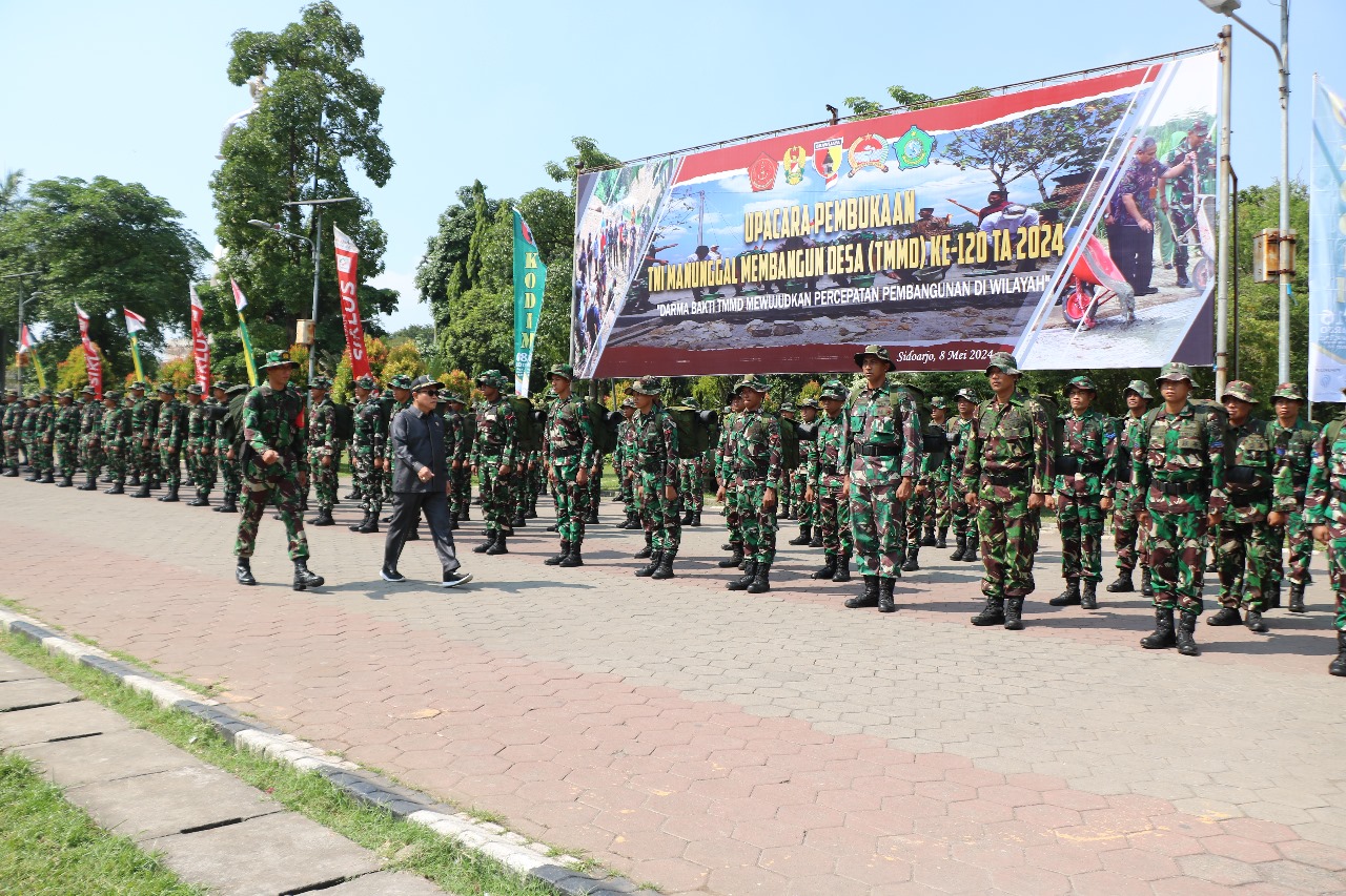 TNI dan Masyarakat Bersatu, Bangun Desa dalam TMMD Ke-120 Tahun 2024 Kodim 0816/Sidoarjo