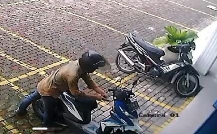 Dua Kali Beraksi, Pelaku Curanmor Gasak Motor Karyawan Apotek di Surabaya