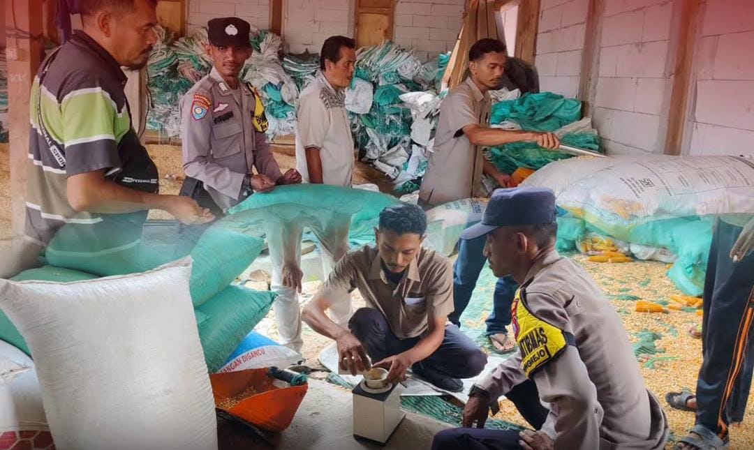 Polsek Malo Kawal Penjualan Hasil Panen Jagung ke Bulog Bojonegoro