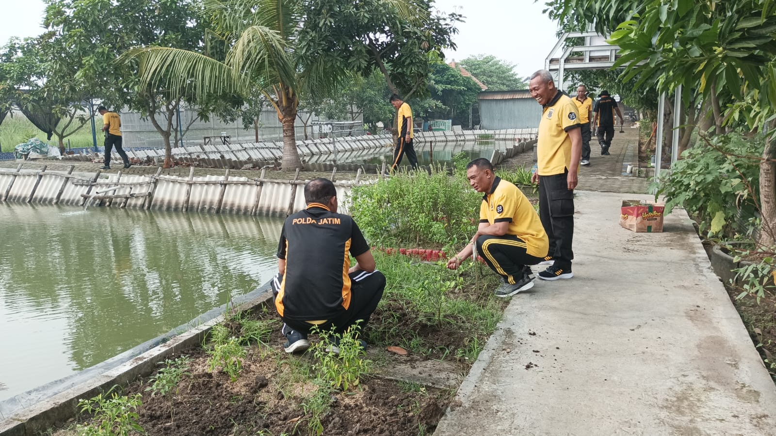 Polsek Krian Tinjau Program P2L Ponokawan, Dukung Ketahanan Pangan Lokal