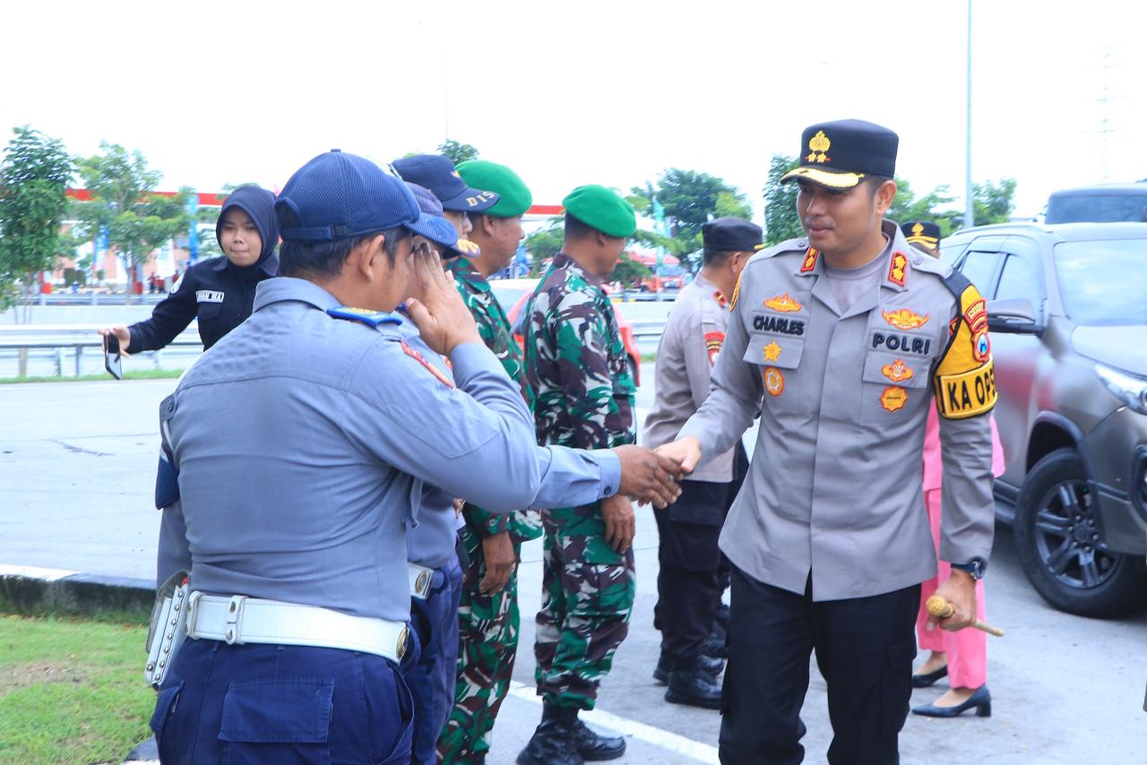 Kapolres Ngawi Tinjau Pos Pelayanan Operasi Lilin Semeru 2025 