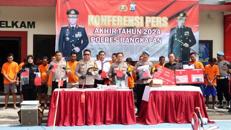 Polres Bangkalan Ungkap 558 Kasus Kriminalitas Sepanjang Tahun 2024