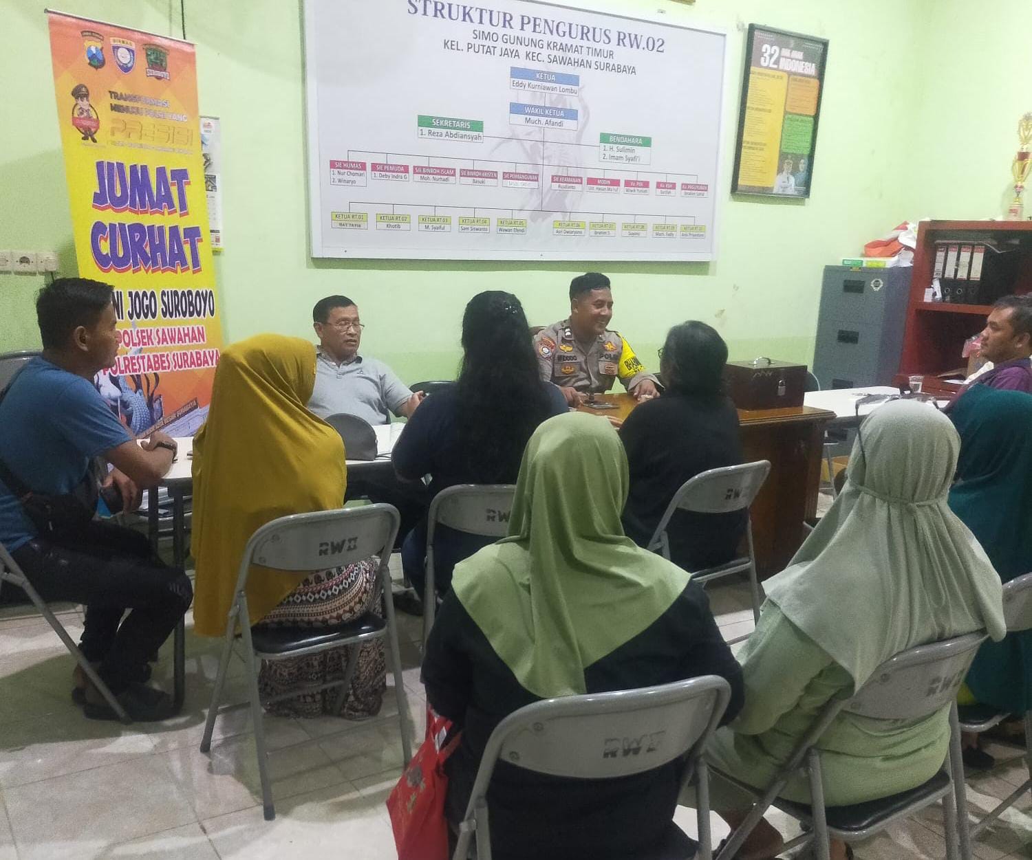 Jumat Curhat Polsek Sawahan Serukan Waspada Kejahatan dan Bahaya Narkoba