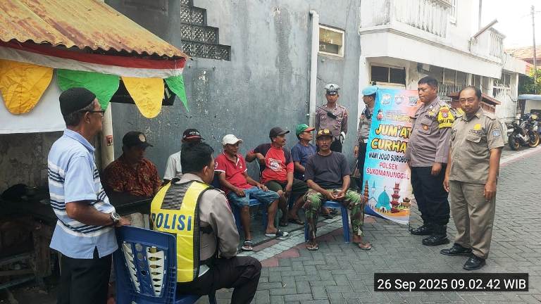Polsek Sukomanunggal Gelar Jumat Curhat di Simo Hilir Surabaya, Dengarkan Keluhan Warga