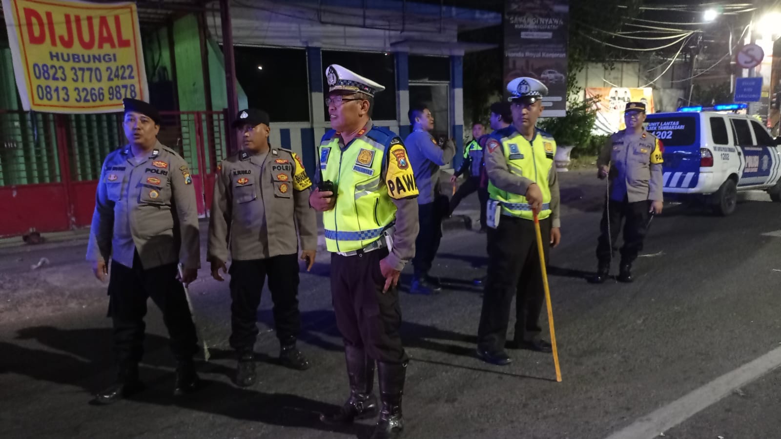 Polisi Gelar Patroli Gabungan Antisipasi Tawuran di Surabaya