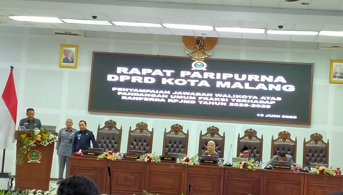 Raperda RPJMD 2025-2029, Wali Kota Malang Sampaikan Jawaban