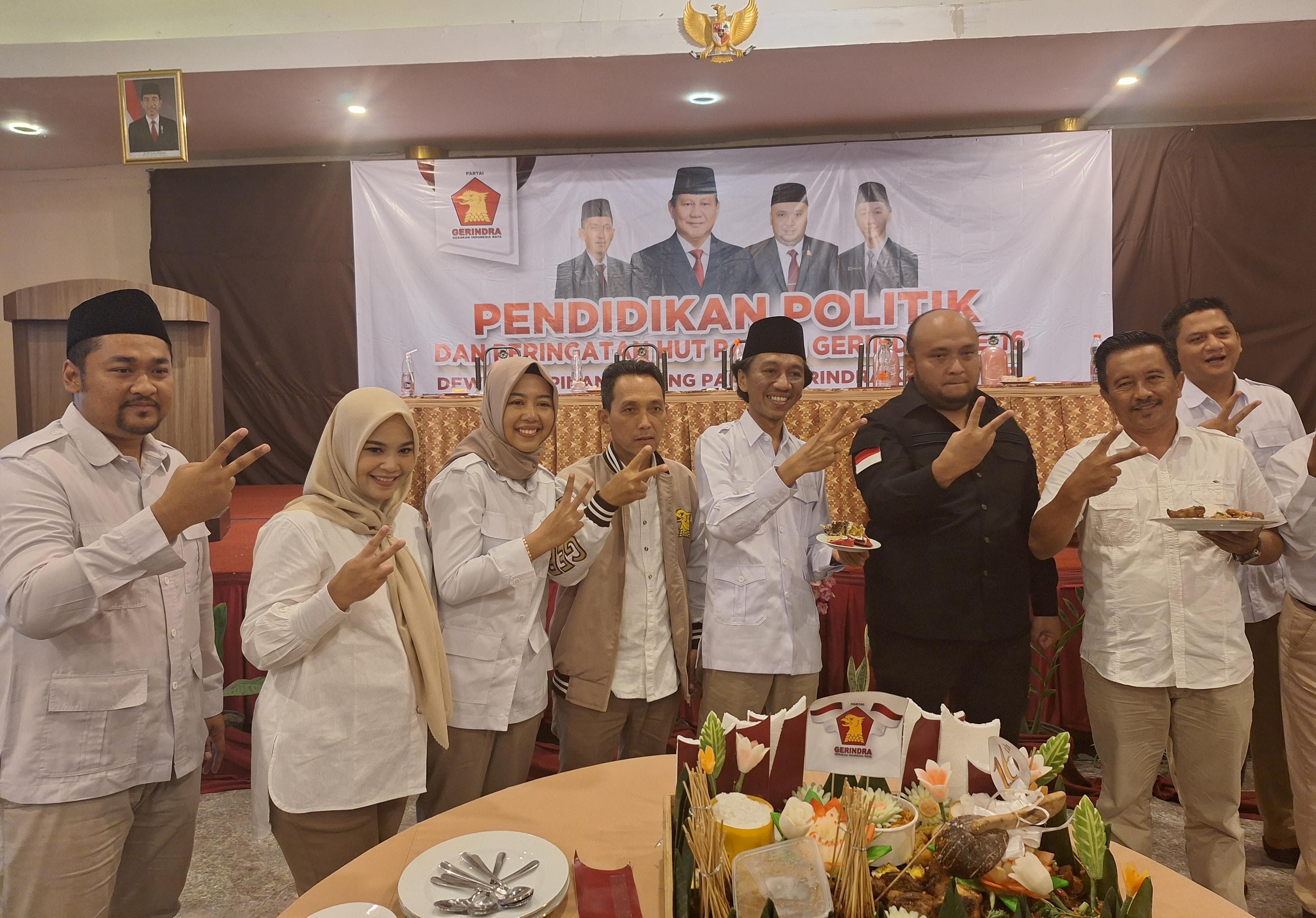 HUT Gerindra ke-16, Prabowo Presiden Satu Putaran Bergema di Blitar