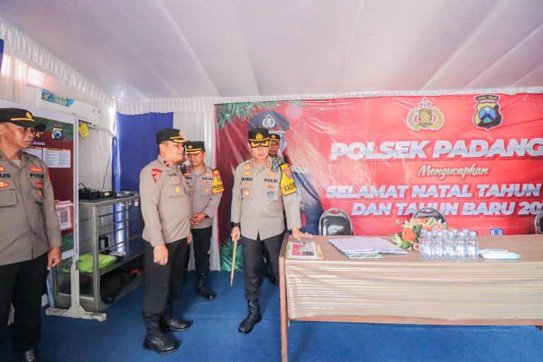 Kapolres Cek Pospam dan Posyan Jelang Nataru di Bojonegoro