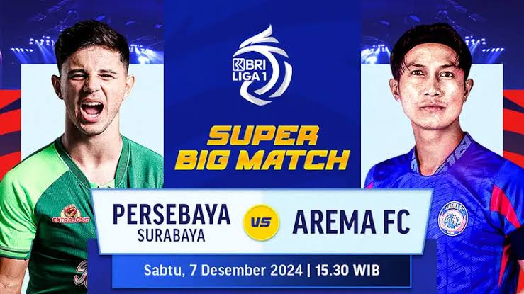 Daftar Susunan Pemain Persebaya vs Arema FC