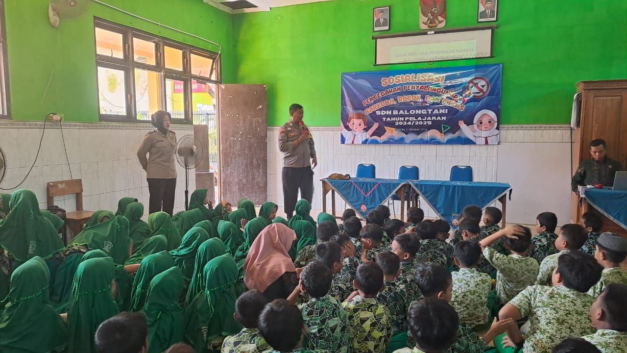 Polsek Jabon Edukasi Bahaya Perundungan dan Narkoba di SDN Balongtani