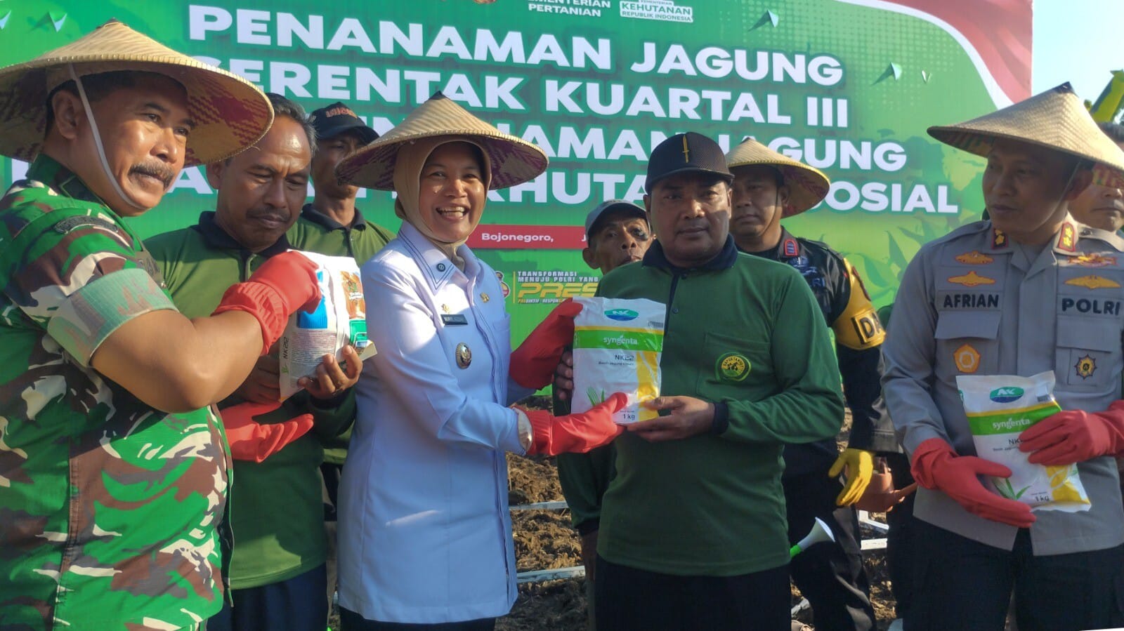 Pemkab dan Polres Bojonegoro Bersinergi Wujudkan Ketahanan Pangan Gelar Penanaman Jagung