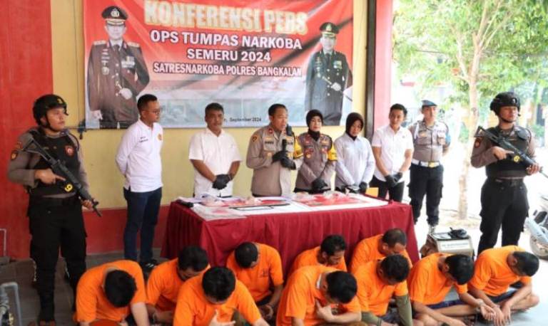 Selama September, Polres Bangkalan Ungkap 11 Kasus Narkoba