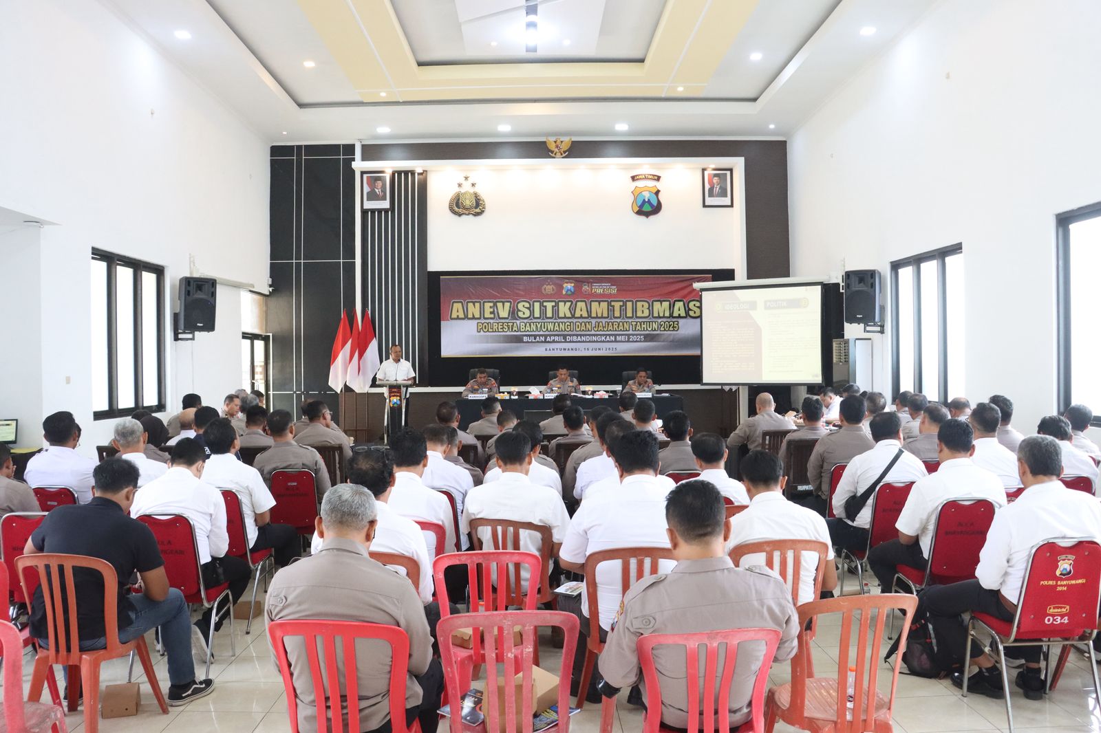 Tingkatkan Layanan, Polresta Banyuwangi Gelar Evaluasi Kinerja