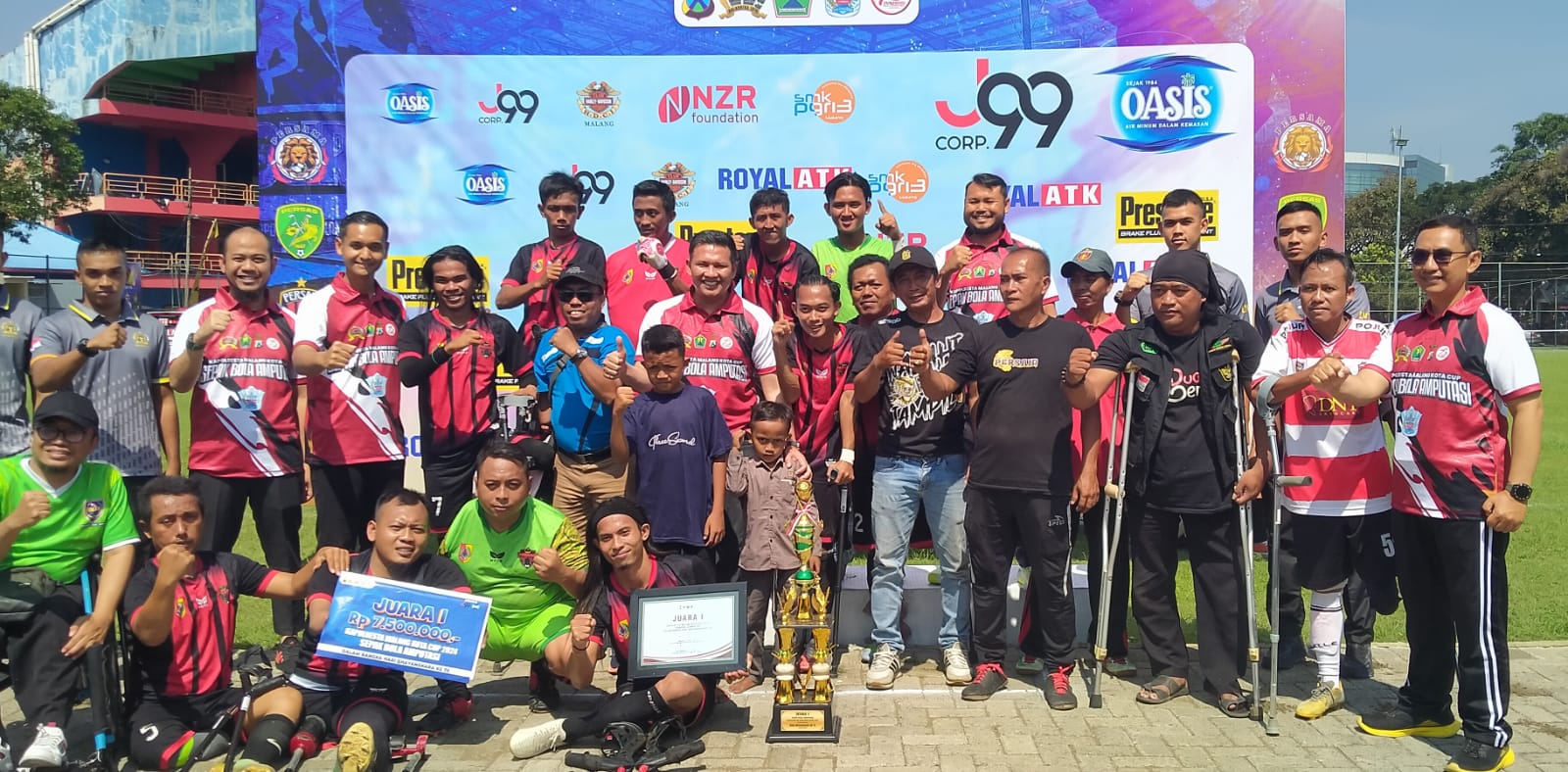 Persaid Jember Juarai Sepak Bola Amputasi HUT Ke-78 Bhayangkara