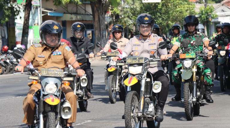 Konsolidasi dan Patroli Skala Besar, Forkopimda Nganjuk Tegaskan Tindakan Tegas Terukur