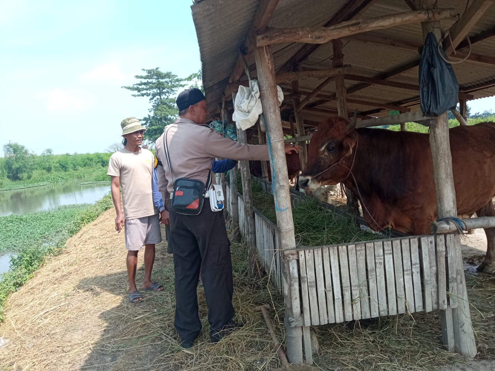 Kapolsek Tanggulangin Sidoarjo Turunkan Anggota Kawal Ketahanan Pangan