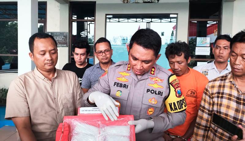 Satreskoba Polres Bangkalan Bekuk Kurir 1 Kg Sabu Asal Ketapang Dajah