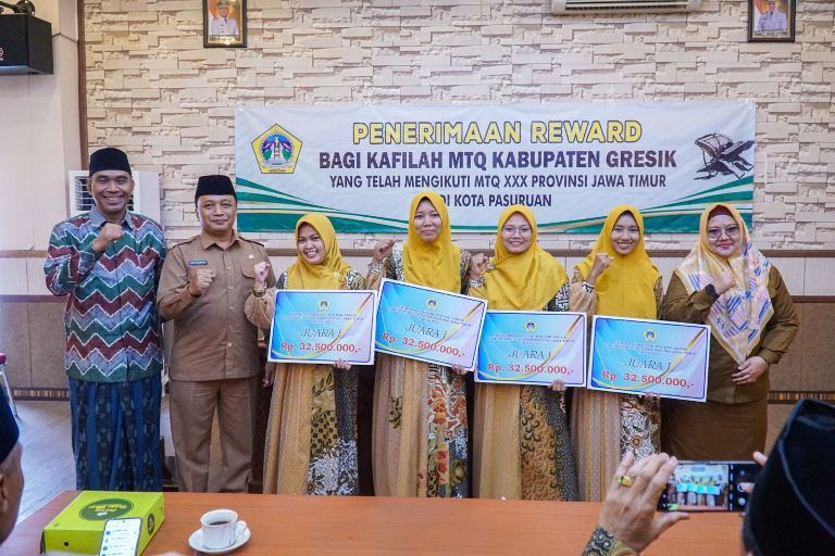 Pemkab Gresik Beri Penghargaan Kafilah MTQ Ke-30 Provinsi Jatim, Jaga Semangat Syiar Alquran 