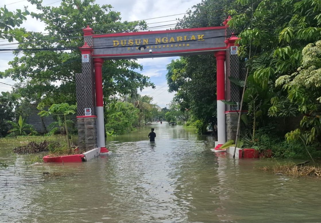 Kali Lamong Meluap Lagi, Belasan Desa di Gresik Selatan Kembali Terdampak