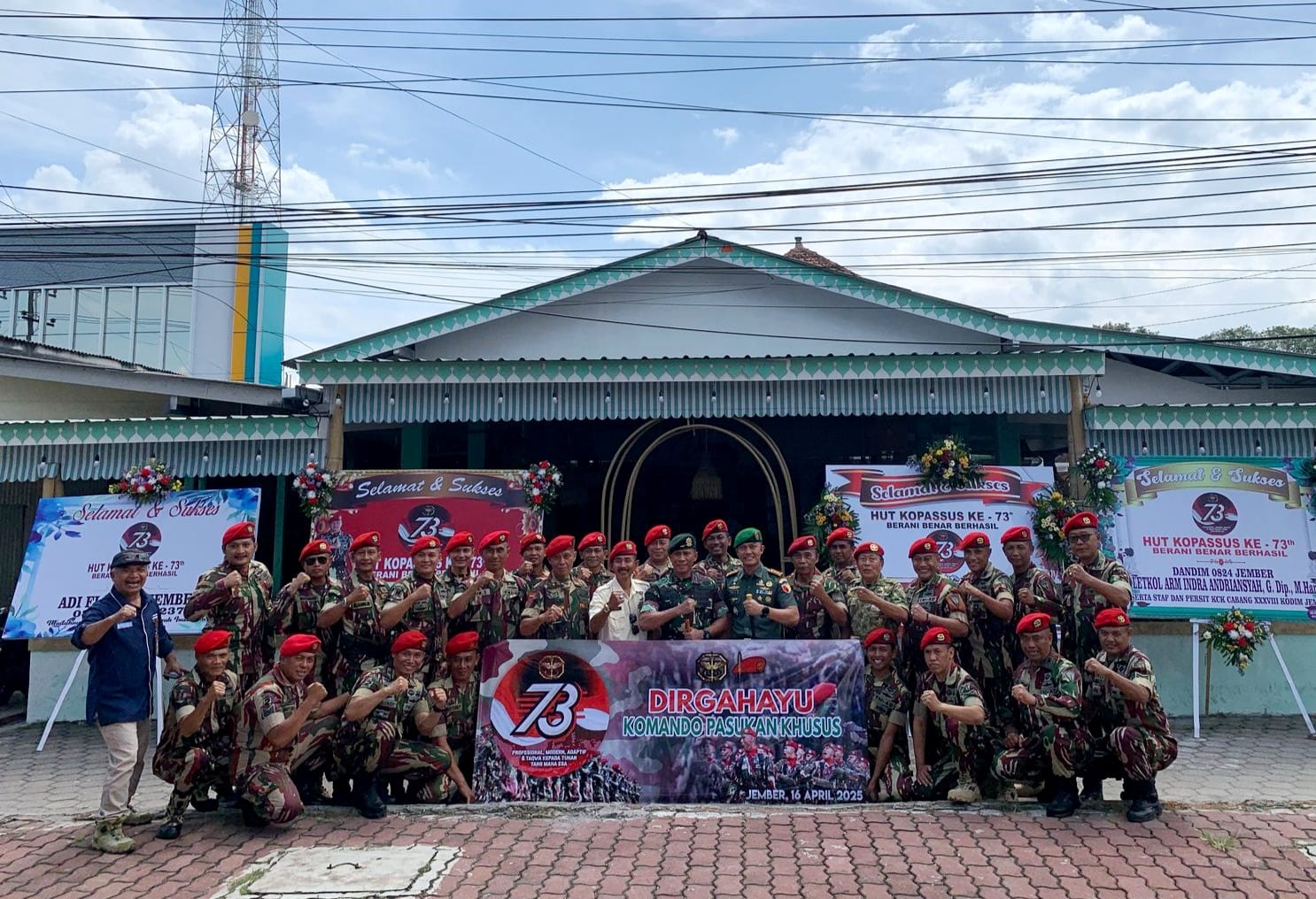 Semangat Solidaritas Baret Merah Berkobar di HUT Ke-73 Kopassus Jember