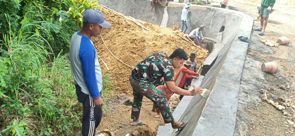 Finishing Presisi Plengsengan TMMD 127 di Sumenep, Warga Kini Lebih Tenang Hadapi Musim Hujan