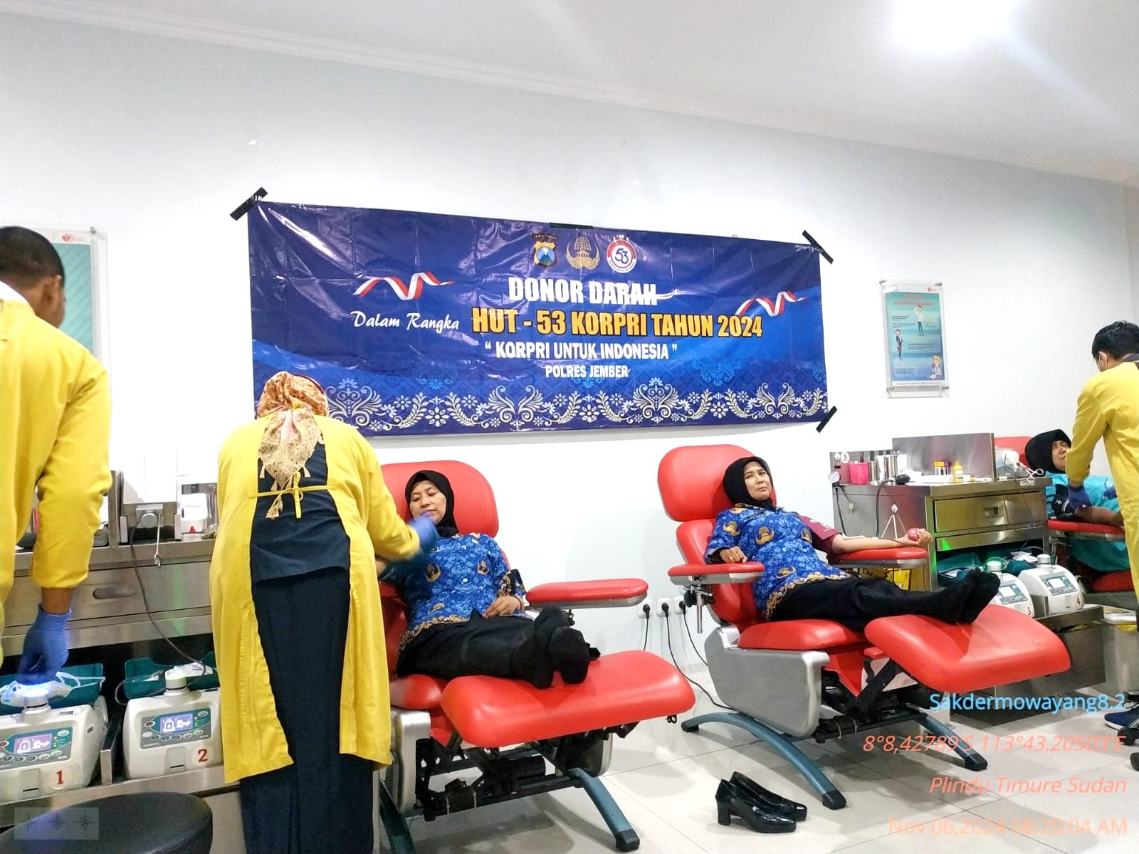 ASN Polres Jember Donor Darah, Tunjukkan Solidaritas di HUT Ke-53 Korpri