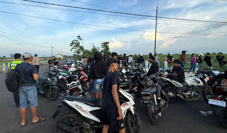 Bubarkan Aksi Balap Liar, Polres Situbondo Amankan 92 Sepeda Motor