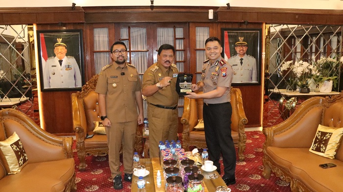 Kapolres Nganjuk Perkuat Sinergi Forkopimda Kunjungi Bupati dan Dandim 0810