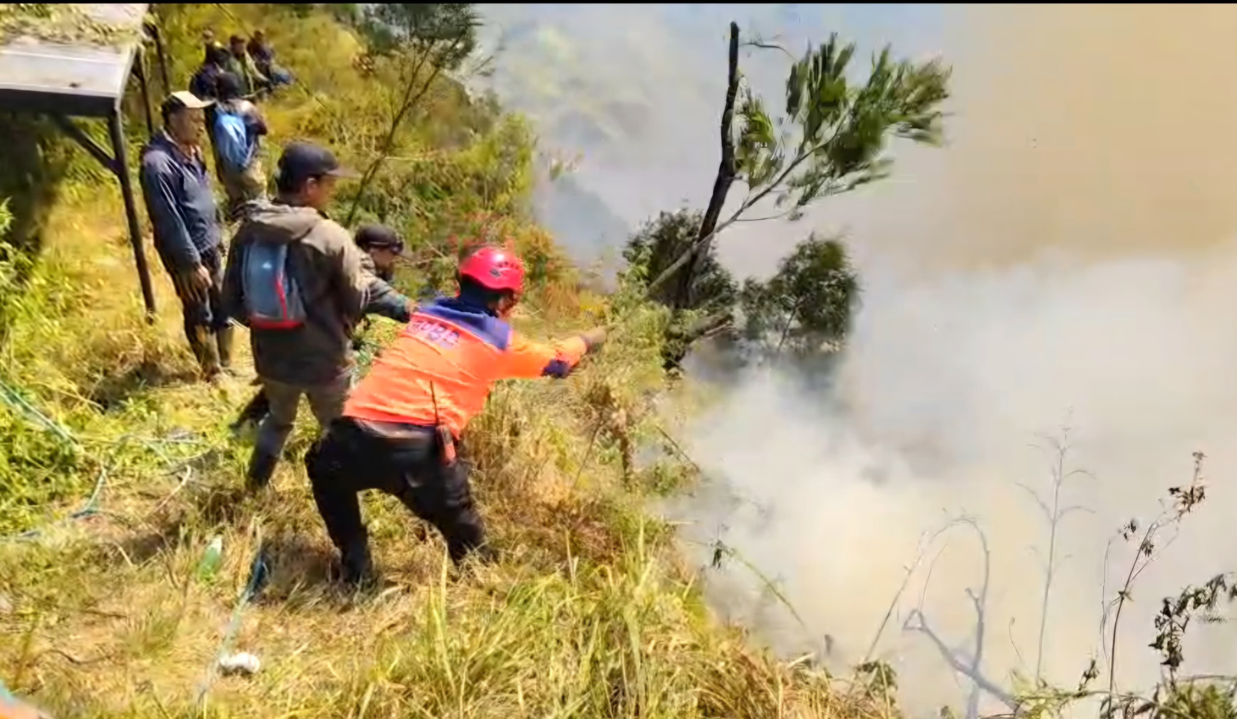 Kebakaran Hutan Bromo Meluas, Api Merambat ke Tebing Curam dan Ranu Pani