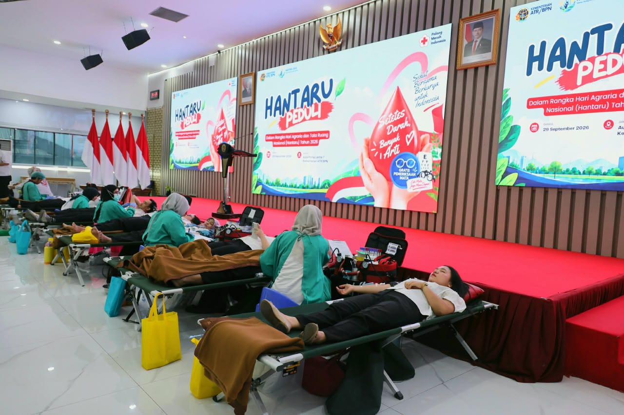 Gelar Aksi Peduli, Kementerian ATR/BPN Selenggarakan Hantaru Peduli Lewat Donor Darah