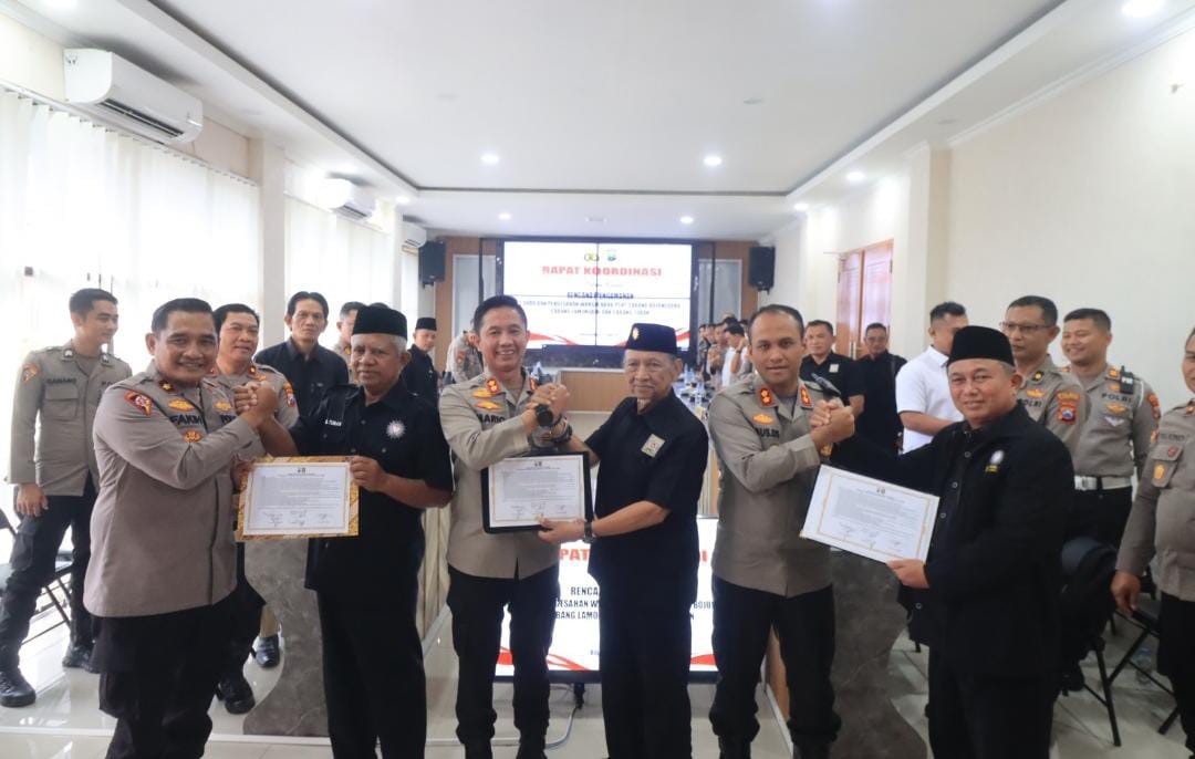 Jelang Suroan dan Pengesahan PSHT, Polres Bojonegoro Gelar Rakor Kamtibmas Bersama Polres Tuban dan Lamongan
