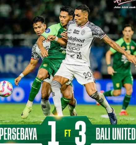 Dipermalukan Bali United 1-3 di Kandang, Persebaya Gagal Happy Ending 