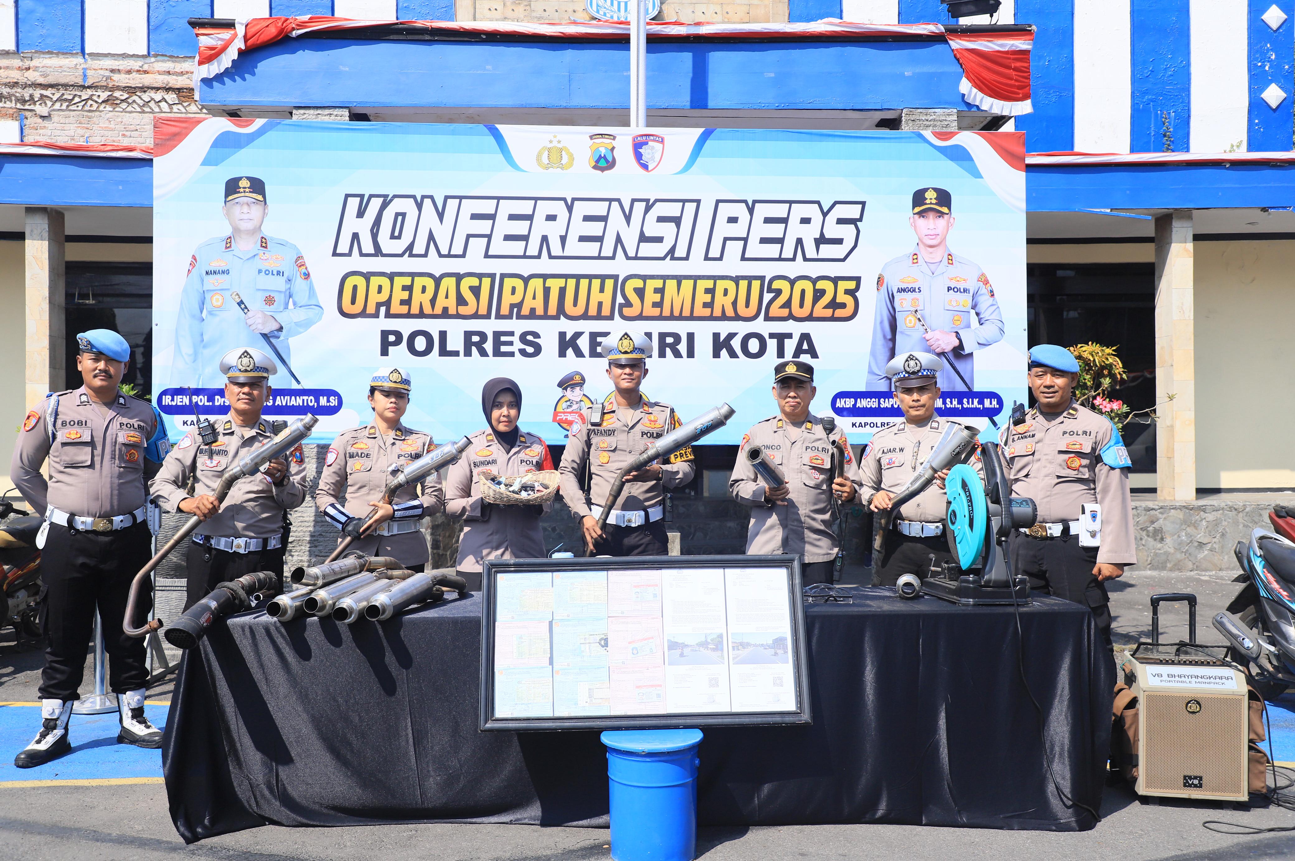 Operasi Patuh Semeru, 10.616 Pelanggar Ditindak Polres Kediri Kota, Didominasi Tak Pakai Helm