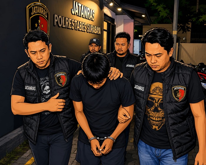 Pembunuh Sekuriti Graha Darmo Satelit Ditangkap Polisi Kurang dari 24 Jam