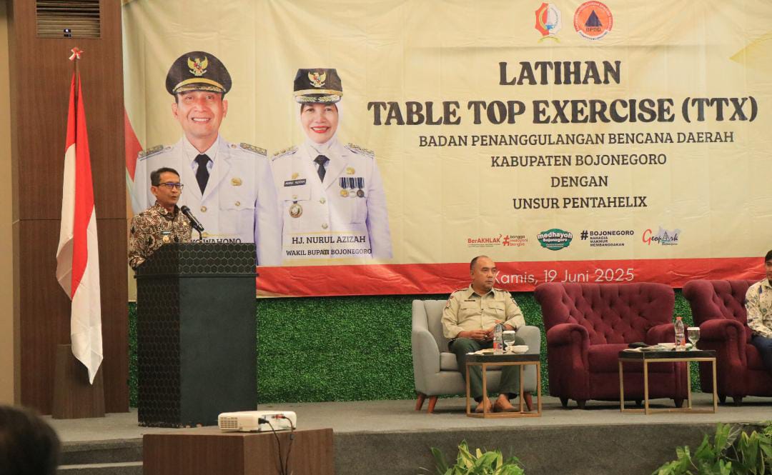Perkuat Kesiapsiagaan, Bupati Bojonegoro Hadiri Simulasi Kebencanaan Kegagalan Teknologi Industri