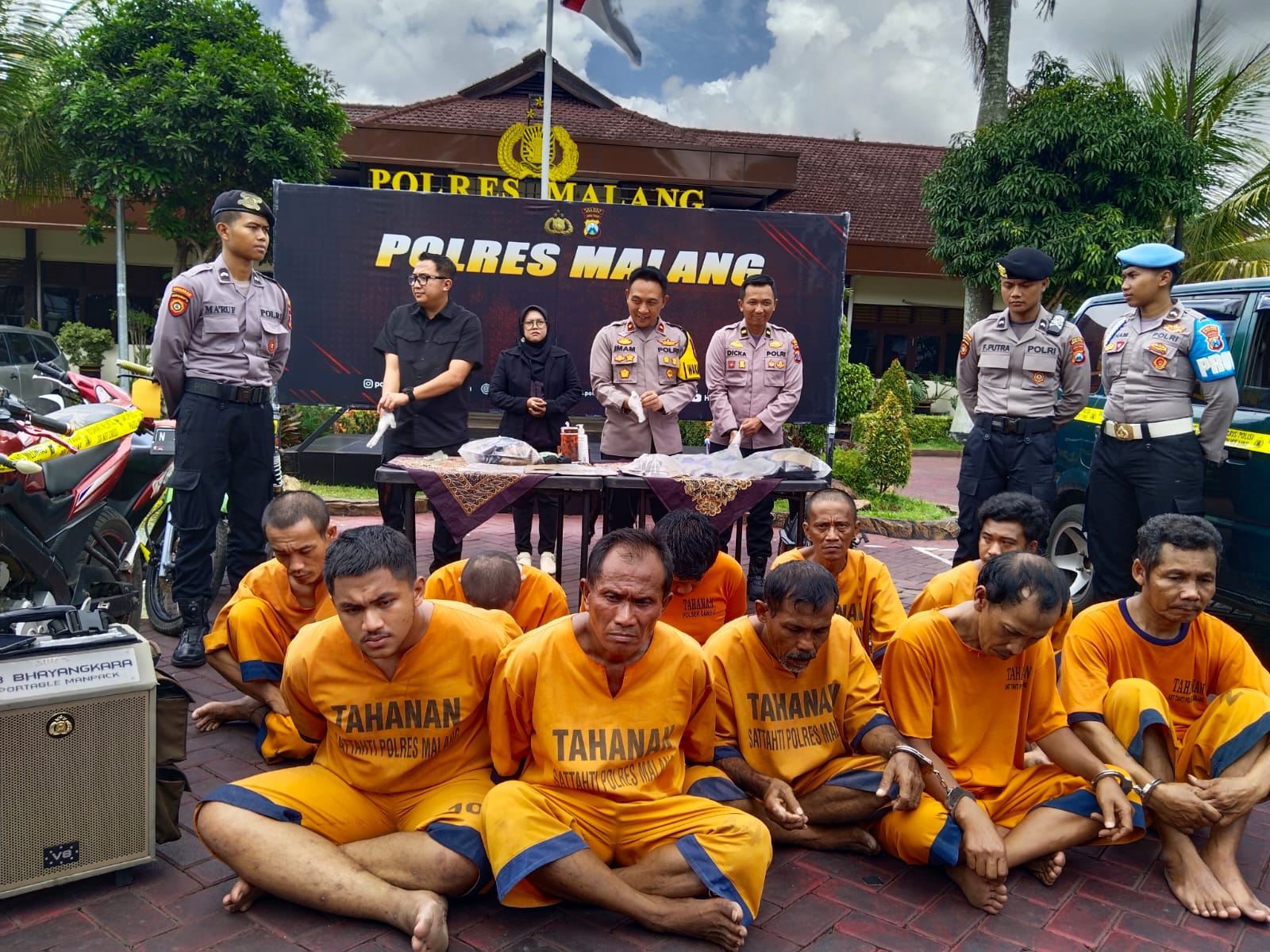 Polres Malang Bekuk Curanmor 12 dan 14 TKP