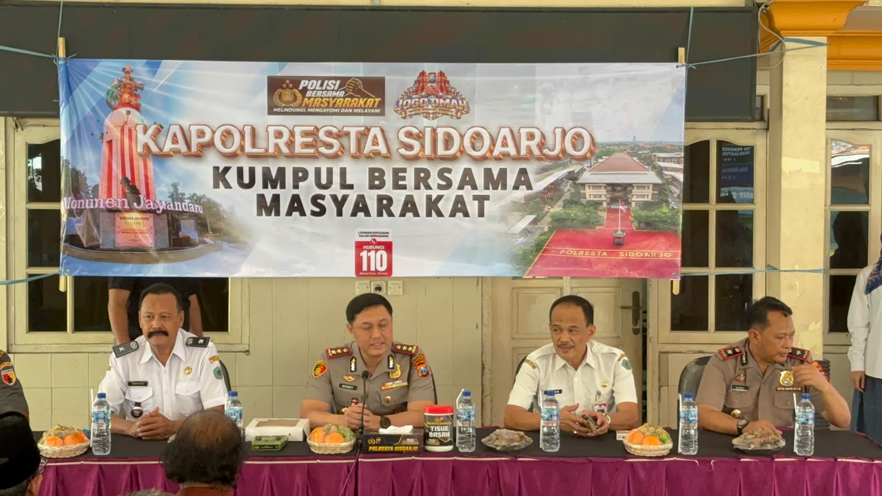 Kapolresta Sidoarjo Diskusi Bareng Warga Rangkah Kidul, Ajak Komitmen Jaga Kamtibmas