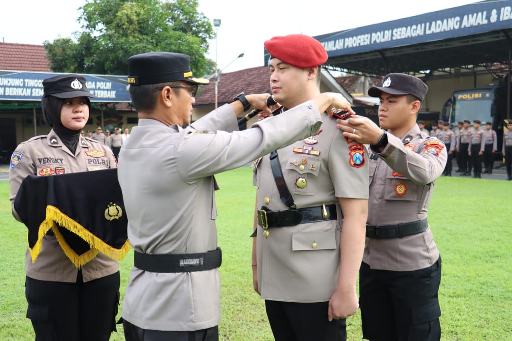 Kapolres Mojokerto Kota Pimpin Upacara Sertijab Kasatreskrim