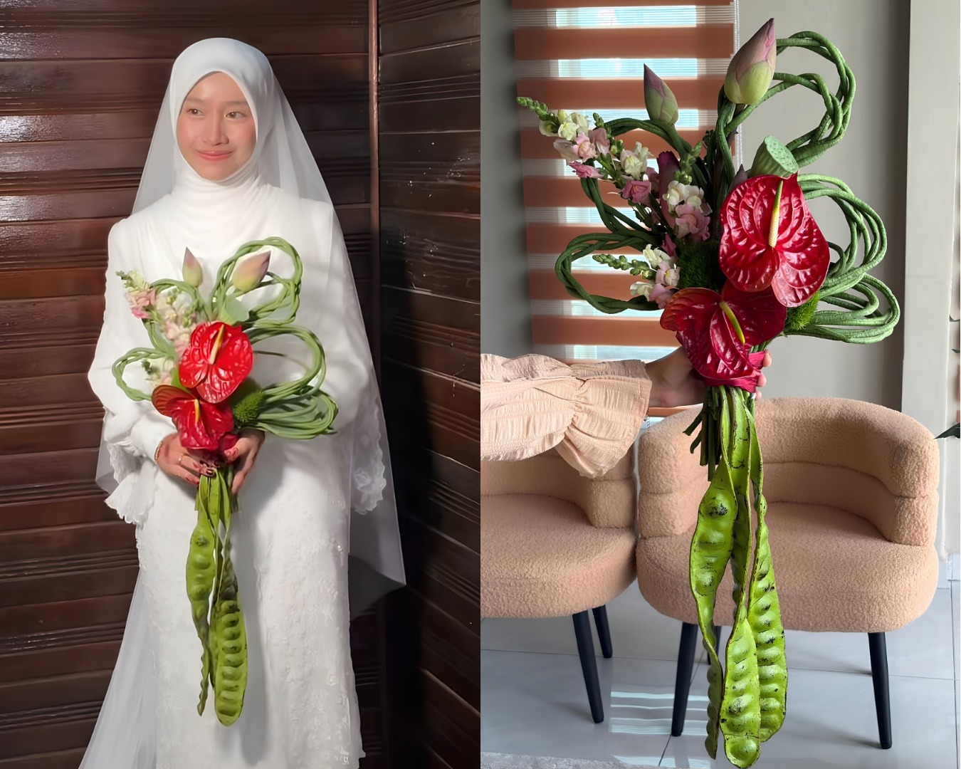 Buket Pernikahan dari Petai dan Kacang Panjang Viral