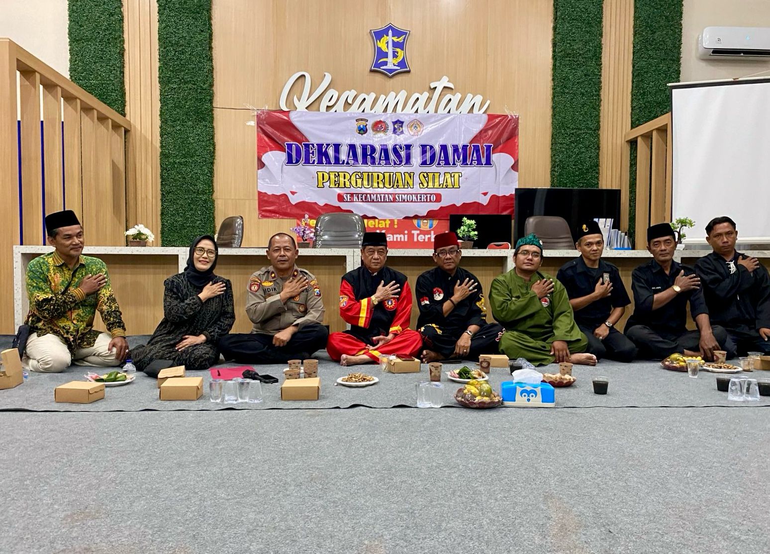 Guyub Rukun, Pesilat Sekecamatan Simokerto Deklarasi Anti Tawuran dan Komitmen Jogo Suroboyo